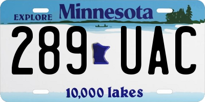 MN license plate 289UAC