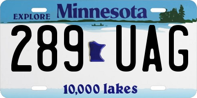 MN license plate 289UAG
