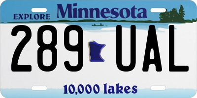 MN license plate 289UAL