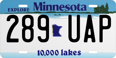 MN license plate 289UAP