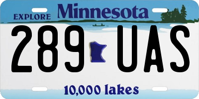 MN license plate 289UAS