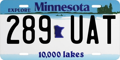 MN license plate 289UAT