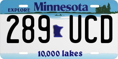 MN license plate 289UCD