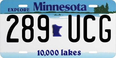 MN license plate 289UCG