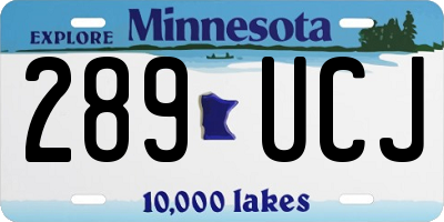MN license plate 289UCJ
