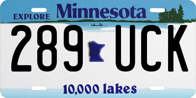 MN license plate 289UCK