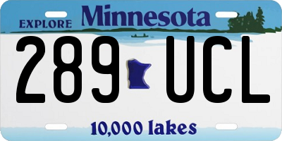 MN license plate 289UCL