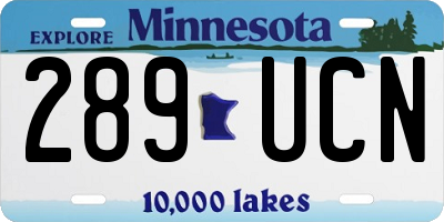 MN license plate 289UCN