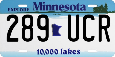 MN license plate 289UCR