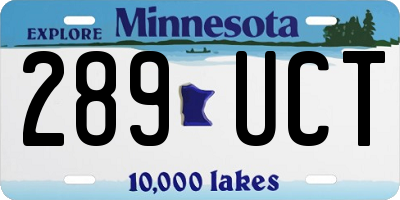 MN license plate 289UCT