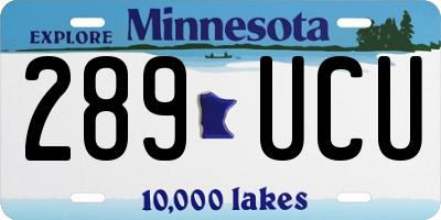 MN license plate 289UCU