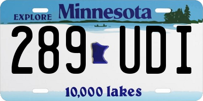 MN license plate 289UDI
