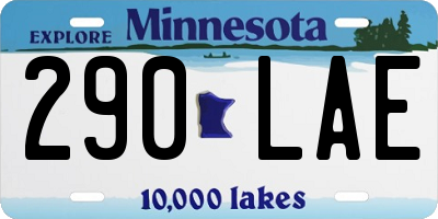 MN license plate 290LAE