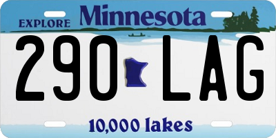 MN license plate 290LAG