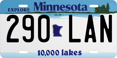 MN license plate 290LAN