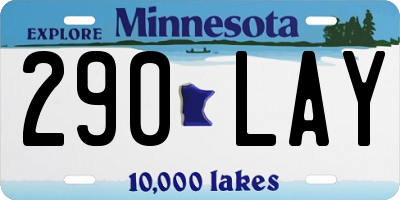 MN license plate 290LAY