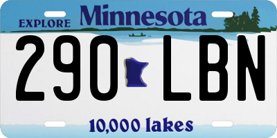 MN license plate 290LBN