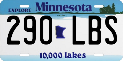 MN license plate 290LBS