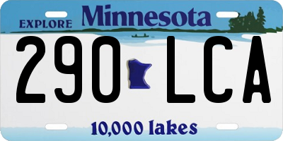 MN license plate 290LCA