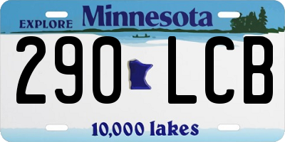 MN license plate 290LCB