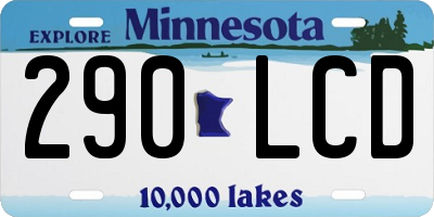 MN license plate 290LCD