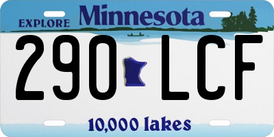 MN license plate 290LCF