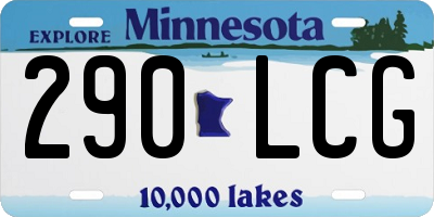 MN license plate 290LCG