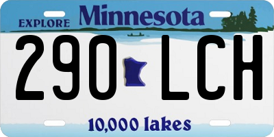 MN license plate 290LCH