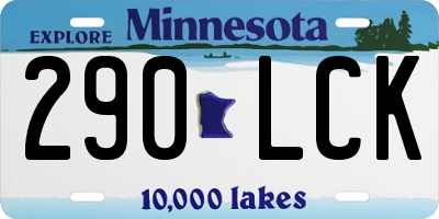 MN license plate 290LCK