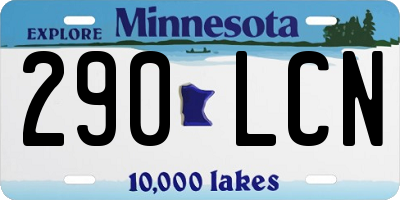 MN license plate 290LCN