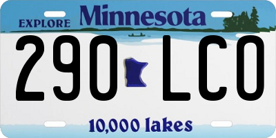 MN license plate 290LCO