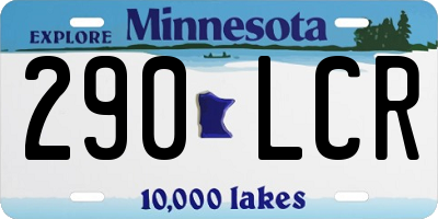 MN license plate 290LCR