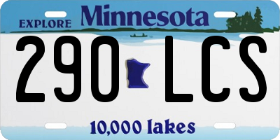 MN license plate 290LCS