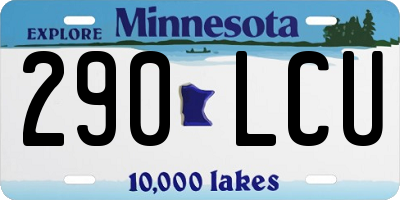 MN license plate 290LCU