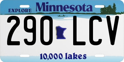 MN license plate 290LCV