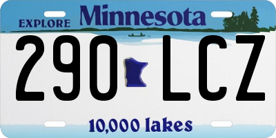 MN license plate 290LCZ