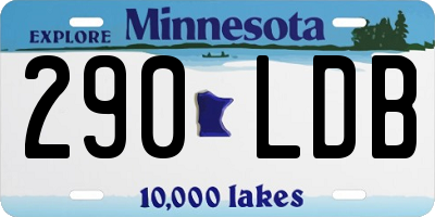 MN license plate 290LDB