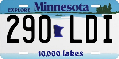 MN license plate 290LDI