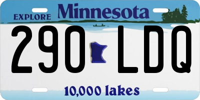MN license plate 290LDQ