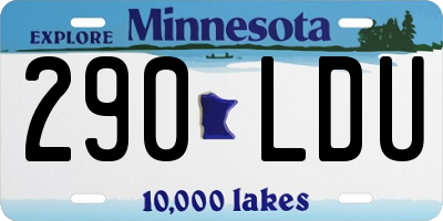 MN license plate 290LDU