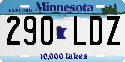 MN license plate 290LDZ