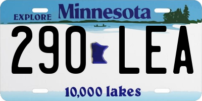 MN license plate 290LEA