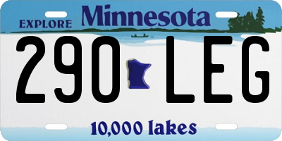 MN license plate 290LEG