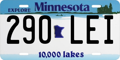 MN license plate 290LEI