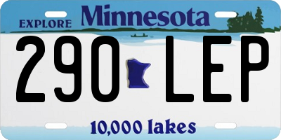 MN license plate 290LEP