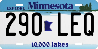 MN license plate 290LEQ