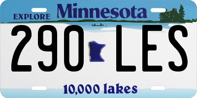 MN license plate 290LES