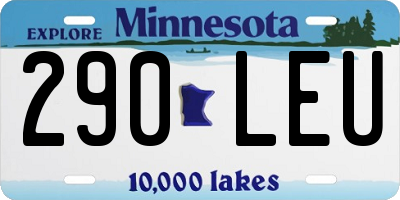 MN license plate 290LEU