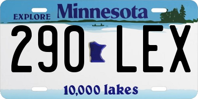 MN license plate 290LEX