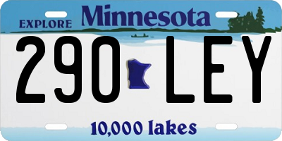 MN license plate 290LEY
